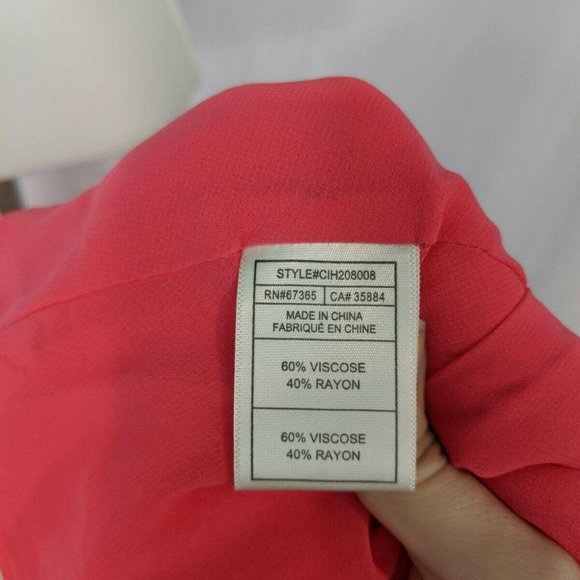 Cupcakes and Cashmere Coral Ruffled Wrap Dress M - Picture 2 of 7